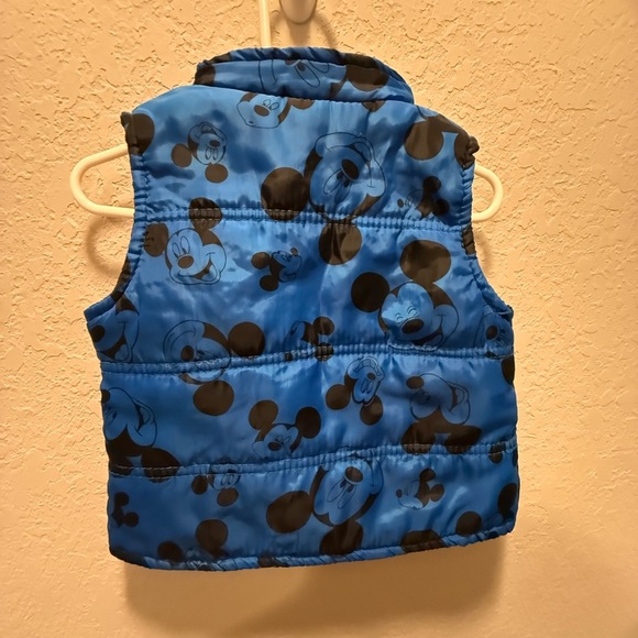 Disney Blue Mickey Mouse Puffer Vest Size 12 Months - Picture 4 of 7